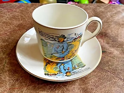 Buy Oversized BIG Antique Lord Nelson Ware Tykes Motto Cup & Saucer Made In England • 4.74£