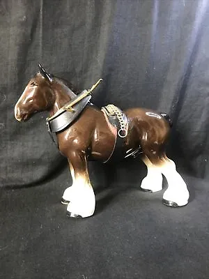 Buy Vintage Melba Ware Brown Ceramic Pottery Shire Horse & Harness Figure England • 15£