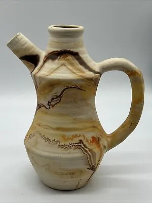 Buy NEMADJI Native American Clay Art Pottery Pitcher Bud Vase Multicolor Swirls Vtg • 34.69£