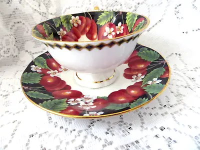Buy Vintage Queen's Bone China Victoria Plums Tea Cup & Saucer Made In England • 18£