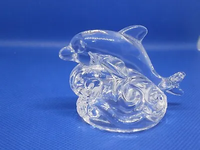 Buy Beautiful Crystal Glass Dolphin Paperweight Or Ornament • 5.99£