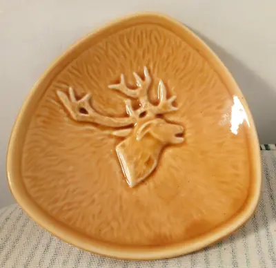 Buy West Highland Pottery- 'STAG' Small Trinket/side Dish- Duncoon, Scotland- GC • 12£