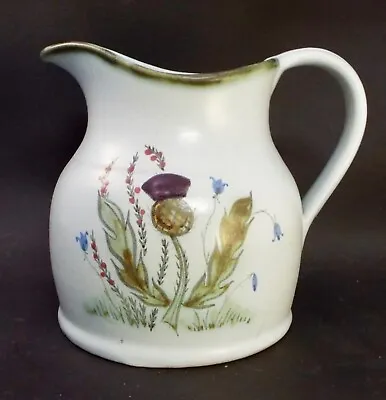 Buy Buchan Pottery Large 3 1/2 Pint Jug Vase Thistle + Harebell Stoneware Scotland • 30£
