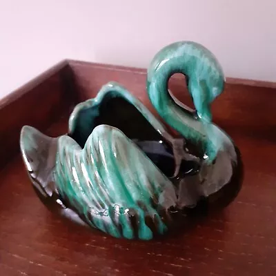 Buy Vintage Blue Mountain Pottery Canada Swan Posy Vase • 5£