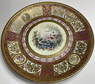 Buy Limoges 18.25” Diameter XL Plate Platter Gold Detailed Hand Painted Neoclassical • 283.42£