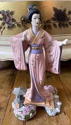 Buy Vintage 1989 Porcelain Yoshiko Manabu Saito Franklin Mint Geisha Figurine • 29.99£