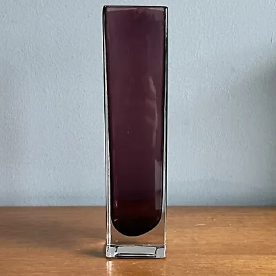 Buy Vintage Purple Amethyst Glass Vase Scandinavian? 1970s • 12.50£