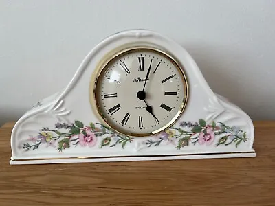 Buy Aynsley WILD TUDOR Napoleon Clock Floral Design 8.5 Inch Length Working Good Uk • 40£