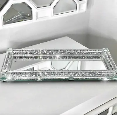 Buy Diamond Crushed Tray Trimmings Crystal Filler Tray For Tea Coffee Sugar Jars • 18.99£