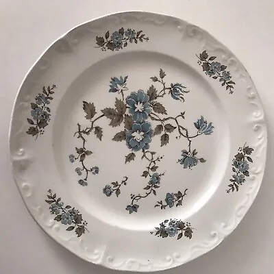 Buy Vintage English Ironstone Blue Floral Staffordshire Blossomtime Dinner Plate  • 7.95£
