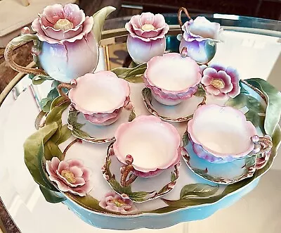 Buy RARE ENTIRE TEA SET !!!  Camellia Blossoms Pink By FRANZ COLLECTION Franz China • 1,582.42£