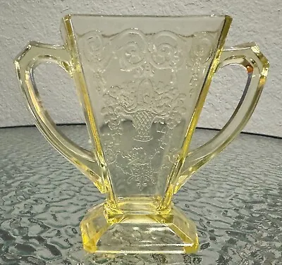Buy Deco Open Sugar Lorain Yellow By INDIANA Depression GLASS 4 1/4  • 8.54£