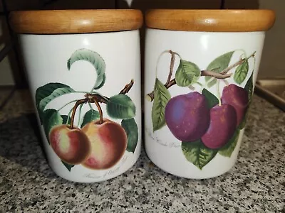 Buy Vintage Portmerion Porcelain Kitchen Storage Jar,Pear And Peach • 5£