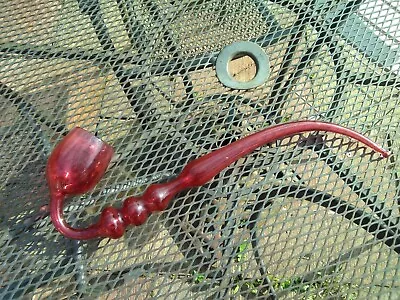 Buy Victorian Cranberry Glass Pipe • 30£