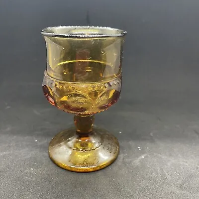 Buy KING’S CROWN 1970’s 70s Vintage Indiana Amber Wine Glassware Glass • 6.71£