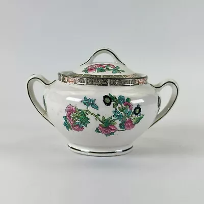 Buy John Maddock & Son England INDIAN TREE Sugar Bowl Covered 1896+ Royal Vitreous • 9.46£