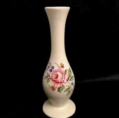 Buy Axe Vale Pottery Devon England Small Vintage Style Bud Vase Pink Floral Design  • 12.99£