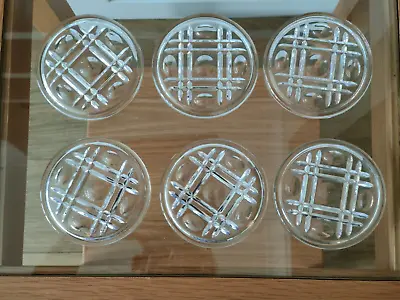 Buy Vintage Royal Doulton Finest Reflection Lead Crystal Coasters Boxed Set Of 6 • 18.75£
