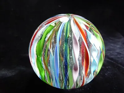 Buy Antique Zanfirico Murano Glass Paperweight Colourful Twisted Ribbon • 65£