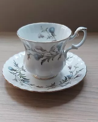 Buy Royal Albert Bone China England  Brigadoon Cup And Saucer With Blue And Purple • 12£