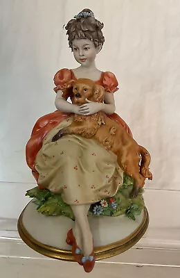 Buy Capodimonte Figurine - Girl With Her Dog • 15.99£