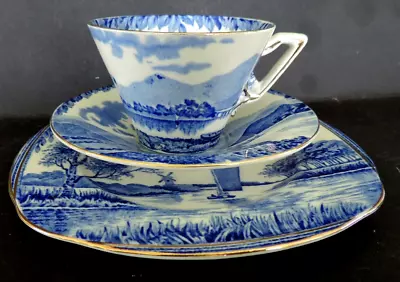 Buy Vintage  China Tea Set Trio.Burleigh Ware Zenith.Britain Beautiful Series.VGC. • 15.95£