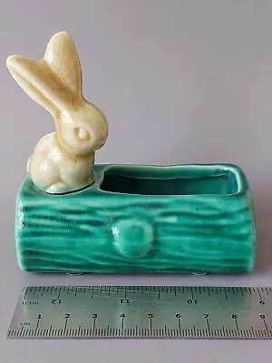 Buy Vintage Campsie Ware Scotland - Rabbit On Log - Planter Posy Vase • 10£