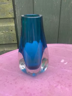 Buy Whitefriars Glass Kingfisher Blue 5  Lobed Vase • 12£