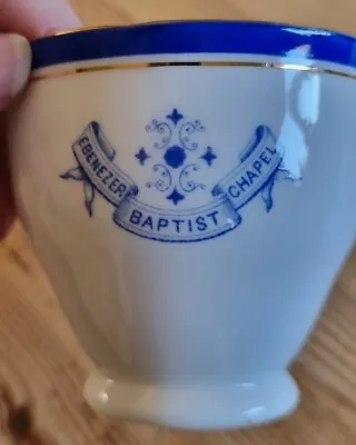 Buy Tuscan Bone China Blue & White Trio - Cup Saucer Plate  Ebenezer Baptist Chapel  • 14.99£