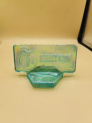 Buy Vintage Fenton Carnival Art Glass Green Opalescent Carnival Logo Dealer Sign • 113.67£