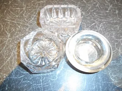 Buy 3 Glass Small Pots Used Unmarked • 4£