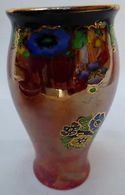 Buy Stunning Little Art Deco Vase Floral Red Lustre Regal Ware R.P. Co. • 4.99£