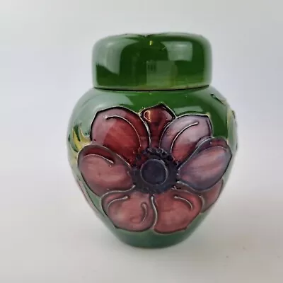Buy Vintage Moorcroft Pottery Ginger Jar Decorated With Anemone Flowers 11cm High • 169£