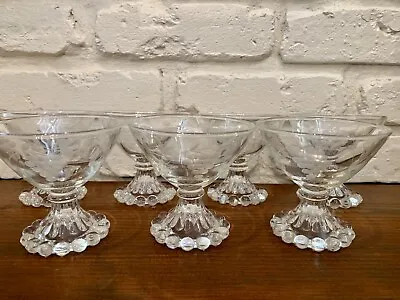 Buy Standard Glass Liquor Cocktail Glasses Cut To Gray Grape Design Set Of 7 • 24.18£
