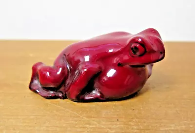 Buy RARE Vintage Royal Doulton 1162 Flambe Frog Red Glaze Ceramic Figurine • 299£
