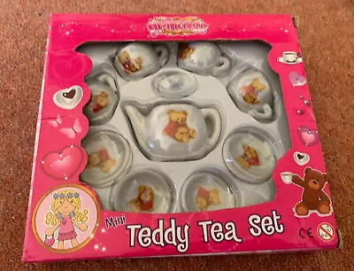 Buy PRINCESS MINI TEDDY TEA SET 10 PIECES Porcelain China Set With Teddy Bear Design • 7.99£