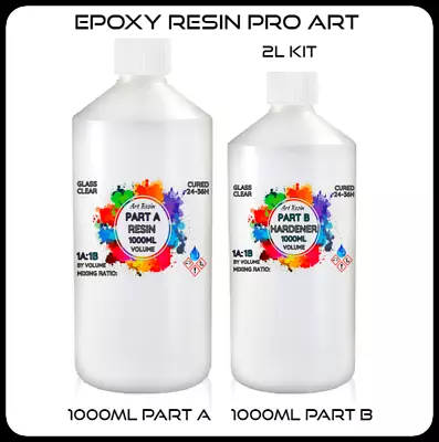 Buy 1A:1B VOLUME Premium Epoxy Resin Glass Crystal Clear Casting Art Craft NOBUBBLES • 41.50£