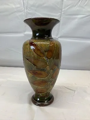Buy Doulton Lambeth Stoneware Floral Leaf Design Vase  With Blemish • 60£