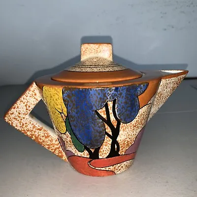 Buy CLARICE CLIFF MMA 1993 Art Deco AUTUMN TEAPOT Orange Tea Pot Vintage • 57.75£
