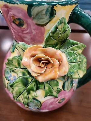 Buy  Lesal Ceramics  Floral  Hand-Crafted 2 Vases 1 Bowl & 1 Platter , Lot Of 4 • 317.30£