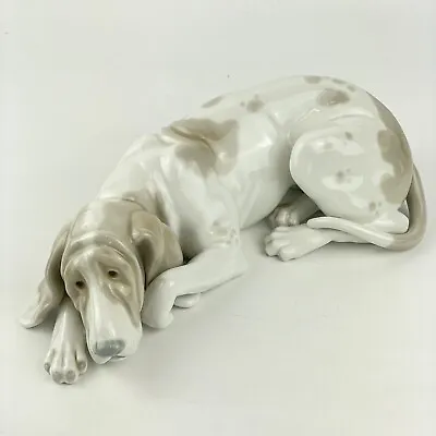 Buy Vintage Lladro 1067 Old Dog Bloodhound 26cm Figure • 129£