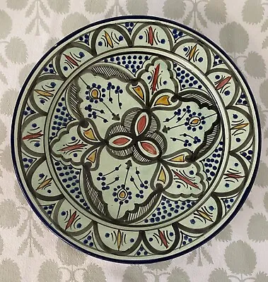 Buy Moroccan Ceramic Plate Pasta Bowl Serving Handmade Wall Hanging 12  Vintage • 42.68£