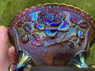 Buy Carnival Glass ~ Imperial Lustre Rose Amethyst Bowl ~ Beautiful ~  • 55.99£