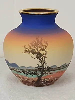 Buy Trevor Pitt Australian Studio Pottery  Sandstone  Vase Outback Desert Scene • 28£