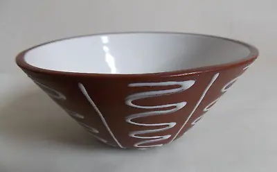 Buy Small GRAVEREN Ceramic Bowl Slip Trail Norsk Pottery Norway Signed Vintage Art • 4.99£