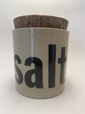 Buy Haxby Salt Stoneware Salt Storage Jar Cork Lid Vintage • 25£