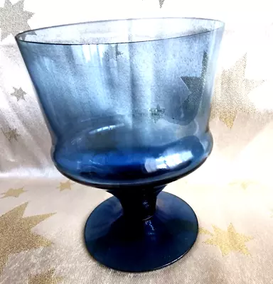 Buy Vintage Wedgwood Sapphire Blue Glass Dish Bowl  - Signed - Excellent Condition • 20£