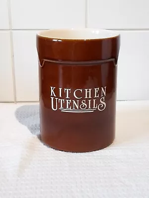 Buy Vintage Glazed Stoneware Storage Kitchen Utensils Jar Pot Vase Rustic Farmhouse • 10.99£