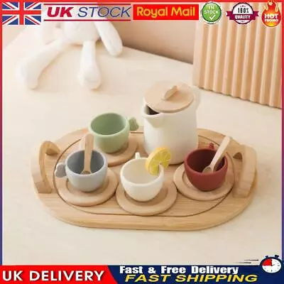 Buy 9pcs/10pcs Pretend Play Tea Set Role Play Wooden Tea Set For Kids (10pcs) • 17.19£