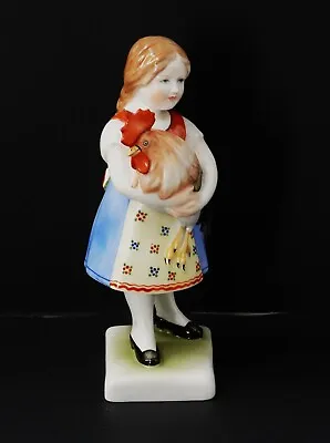 Buy Vintage Herend Hungary Hand Painted Girl With Rooster #5568 • 192.10£